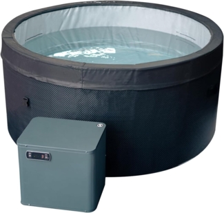 NetSpa Ice Whirlpool halbstarr rund Eisbad für 4 Personen mit 5 kW Wärmepumpe