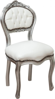 Biscottini Luigi XVI Sessel, Holz, Silber/schwarz, 92 x 42 x 42