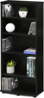 Furinno JAYA Multimedia-Lagerturm mit 5 Fächern, Espresso, 14.61 x 43.18 x 92.46 cm
