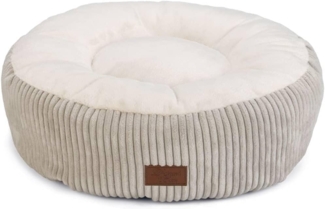Designed By Lotte Tierbett Katzen Liegebett Ribbed hellgrau