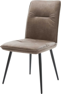 Stuhl Vinjo-Flex 4-Fuß konisch Schwarz Vintage Taupe