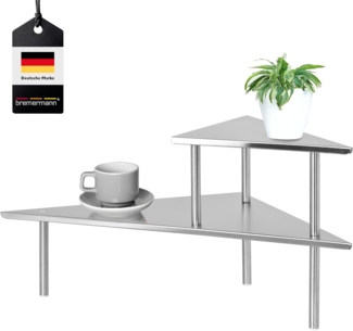 bremermann Küchenregal Küchen-Eckregal, Küchenregal, Gewürzregal, aus Edelstahl