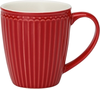 Greengate Becher Alice Becher mit Henkel red 0,4 l, Stoneware