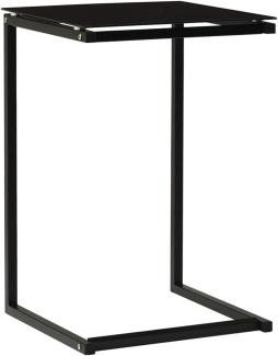 vidaXL Beistelltisch Schwarz 40x40x60 cm Hartglas 322784