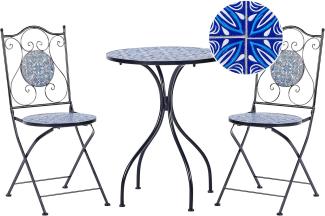 Bistro Set Metall Schwarz CIGLIANO