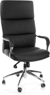 hjh OFFICE Profi Chefsessel BRUNELLO 20 Kunstleder, Schwarz