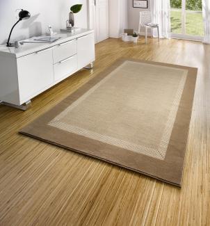 Design Velours Teppich Band Creme Beige 200x290 cm