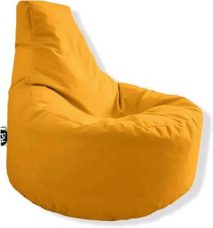 Patchhome Gamer Kissen Lounge Kissen Sitzsack Sessel Sitzkissen In & Outdoor geeignet fertig befüllt | Gelb - Ø 75cm x Höhe 80cm - in 2 Größen und 25 Farben