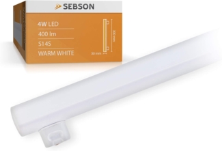 SEBSON LED-Leuchtmittel LED Lampe S14S 30cm, 4w 400lm, warmweiß, LED Linienlampe 150°