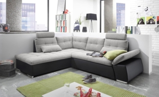 Bega Ecksofa links JAKARTA mit Schlaffunktion schwarz silver