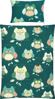 Erwin Müller Kinderbettwäsche Kinder-Bettwäsche, Biber, Edelflanell Tiermotive: Eulen