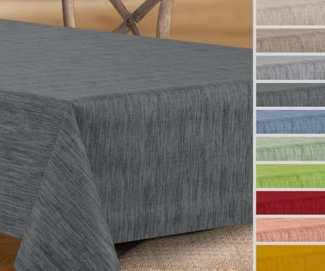Wachstuchtischdecke rund oval eckig, Georginias Tischdecke abwischbar, Farbe und Größe wählbar (Oval 130x180 cm Anthrazit)
