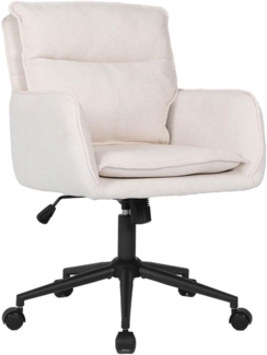 HOME DELUXE Bürostuhl aus Webstoff CORA - Beige