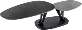 riess-ambiente Couchtisch MOVEMENT schwarz / grau (Einzelartikel, 1-St), Wohnzimmer · Keramik · Beton-Design · Metall · drehbar · Modern