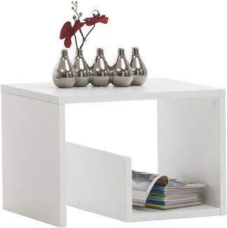Couchtisch, weiß, 2-in-1, 59,1×35,8×37,8 cm