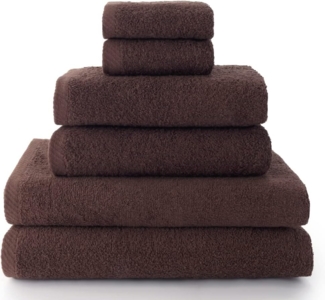 Top Towel - Plus - Große Badetücher - Badezimmerhandtücher - 2 Gesichts- oder Bidethandtücher + 2 Hand- oder Waschbeckenhandtücher + 2 Duschtücher - 100 % Baumwolle - Braun