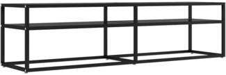 vidaXL TV-Schrank Schwarz 160x40x40,5 cm Hartglas 331719