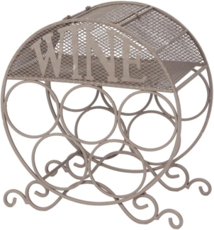 Wein-Flaschenständer für 5 Flaschen in Braun oder Weiß ca. 33 x 31 x 18 cm braun