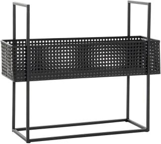 DKD Home Decor Blumentopf Schwarz Metall Blumenkasten Garten 60 x 20 x 50 cm
