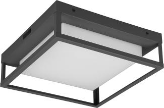 LED Außen Wand- Deckenleuchte WITHAM im Bauhaus Stil, Anthrazit, 30cm