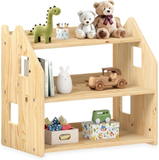 IDIMEX Kinderregal YASMIN, Bücherregal, Montessori Spielzeugregal Kinderzimmer Regal aus Massivho