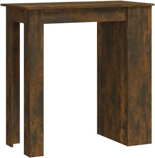 vidaXL Bartisch mit Regal Bartresen Stehtisch Tresentisch Bistrotisch Küchentisch Loungetisch Tisch Räuchereiche 102x50x103,5cm Holzwerkstoff