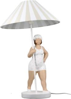 GILDE Tageslichtlampe Tischlampe Becky die Badendame in schwarz oder rot oder grau