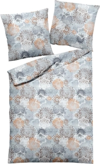 Dormisette Edel Biber Bettwäsche 155x220 Mandala Orient blau silber 2936-50