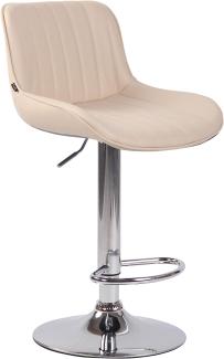 Barhocker Lentini Kunstleder chrom creme