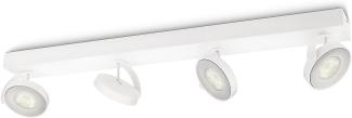 Philips myLiving LED Spot Clockwork 4flg 2000lm Weiß