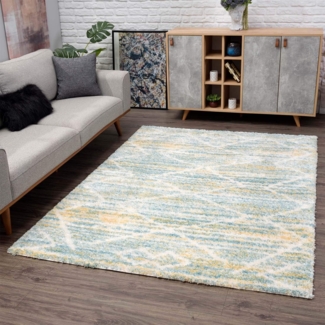 Carpet City Hochflor-Teppich Pulpy 557, rechteckig, Höhe: 30 mm, besonders weich, Ethno Look, ideal für Wohnzimmer & Schlafzimmer