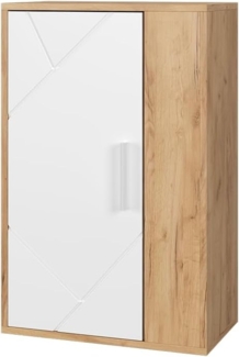 Hängeschrank Berno Goldkraft Eiche/Weiß 50.1 x 78.4 cm mit 2 Fächern Vicco