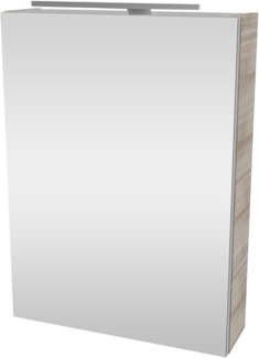 Fackelmann SBC A-VERO Gäste-WC Spiegelschrank 50 cm, Grau hell, links