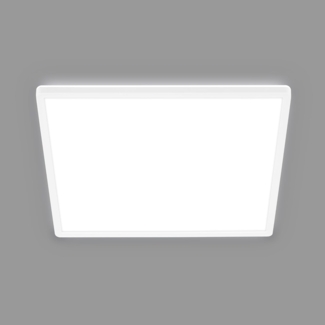 BRILONER - EEK A LED Deckenlampe Effizient mit 14W bei 3000lm, ca. 50.000h Licht, flach, indirektes Licht, Lampe, Deckenleuchte, Wohnzimmerlampe, LED Panel, Küchenlampe, 42 x 42 x 3 cm, Weiß