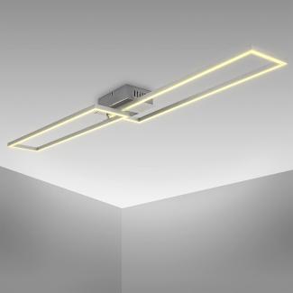 LED Deckenleuchte schwenkbar warmweiß Büro-Deckenlampe chrom-alu 40W Wohnzimmer