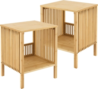 en. casa Beistelltisch (2-St, 2er Set), »Varde« 2er Set Bambus