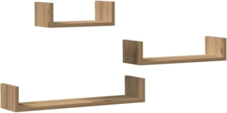 vidaXL Wandregale 3 Stk. Artisan-Eiche Holzwerkstoff 855793