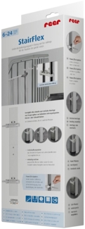 reer Stairflex Geländerbefestigungs-Set 870 x 50 x 20 mm, weiß