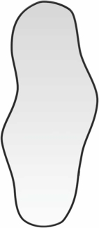 vidaXL Wandspiegel Schwarz 70x30 cm 348265