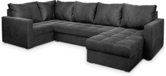 Masseno Ecksofa LORIVO mit Schlaffunktion U-Form, Sofa mit Bettkasten