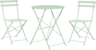 Bistro Set FIORI Metall Mintgrün