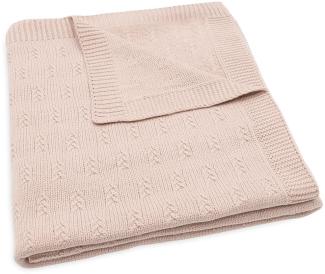 Jollein 516-522-67065 Kinderdecke Strick Grain Knit rosa (100x150 cm)