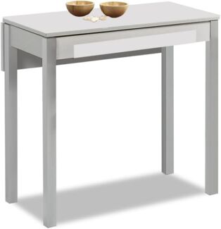 ASTIMESA Küchentisch, Grau, 90x50 cm, verlängert 90x70 cm