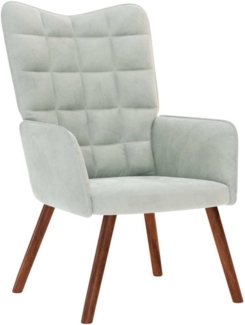 vidaXL Relaxsessel Hellgrau Samt 4016810