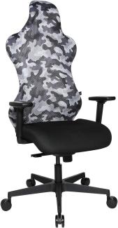 Gaming Chair Sitness RS Sport Camouflage Weiß Grau Bürostuhl, Top Star