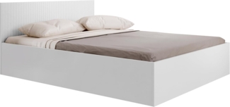Bett Tireno (Farbe: Weiß Velvet, Größe: 160 x 200)