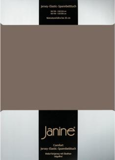 Janine Jersey Elastic Spannbetttuch|180x200 cm - 200x220 cm| capuccino