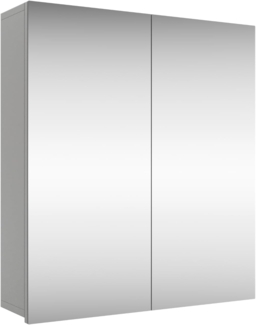 Planetmöbel Badezimmerspiegelschrank Spiegelschrank Merkur ohne Leuchte - weißgrau, 60 cm