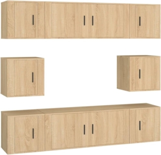 vidaXL 8-tlg. TV-Schrank-Set Sonoma-Eiche Holzwerkstoff 3188673