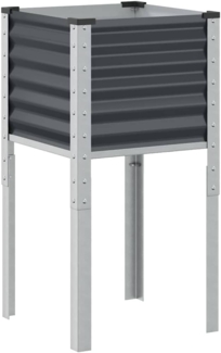 vidaXL Garten-Pflanzgefäß Anthrazit 45 x 45 x 88 cm Stahl 4008966